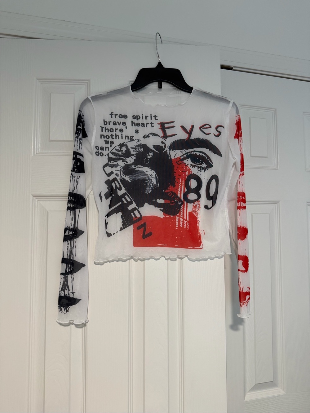 Graphic Mesh punk top